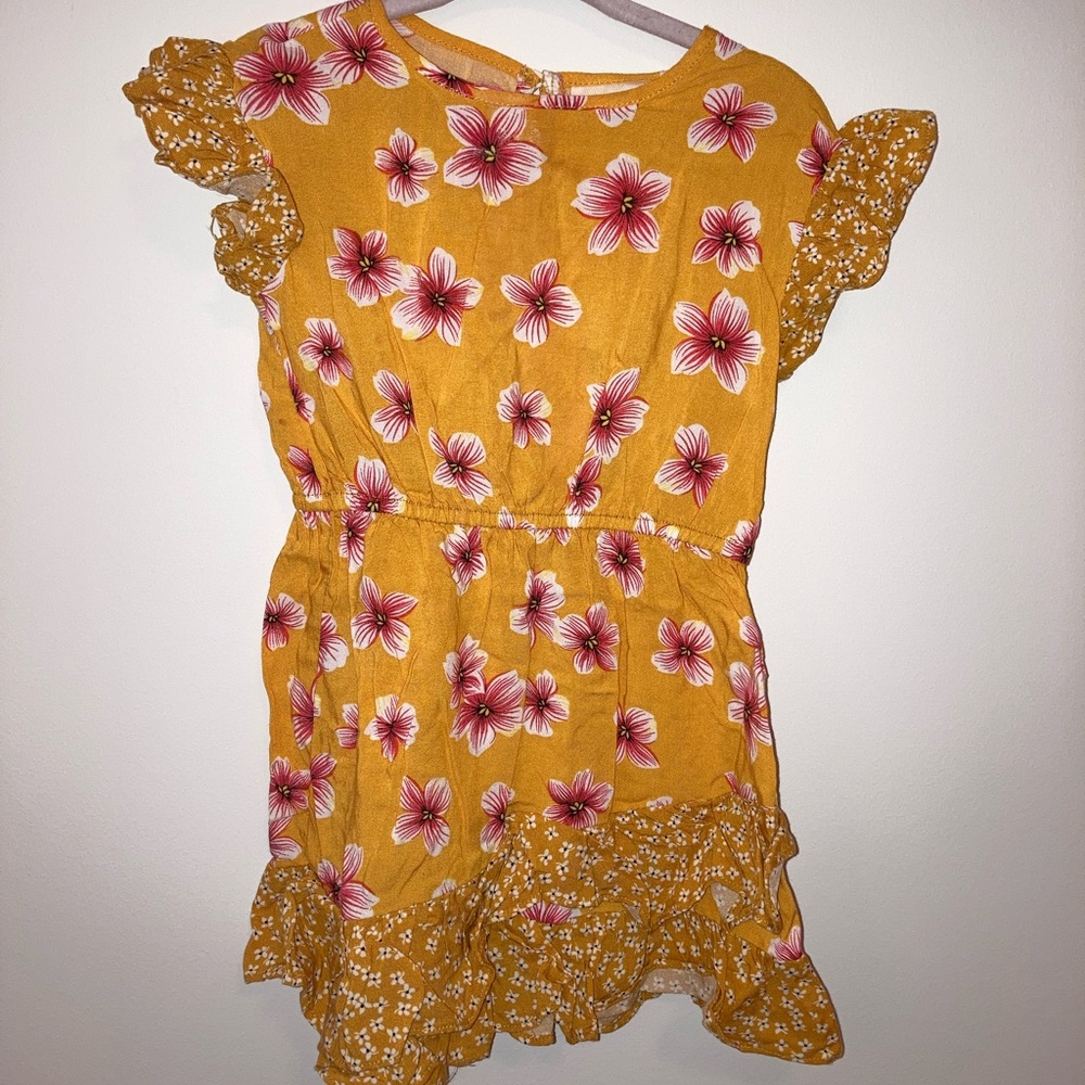 Kidpik Yellow Floral Dress